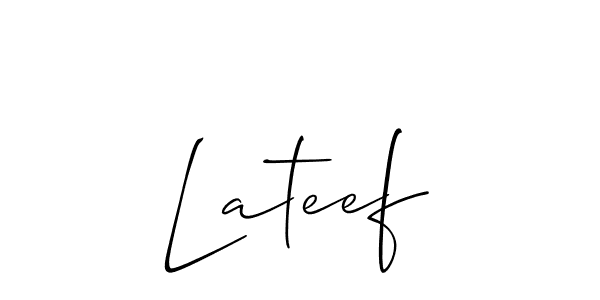 Also we have Lateef name is the best signature style. Create professional handwritten signature collection using Allison_Script autograph style. Lateef signature style 2 images and pictures png