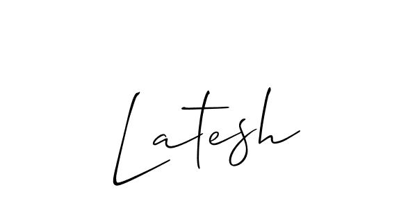 Create a beautiful signature design for name Latesh. With this signature (Allison_Script) fonts, you can make a handwritten signature for free. Latesh signature style 2 images and pictures png