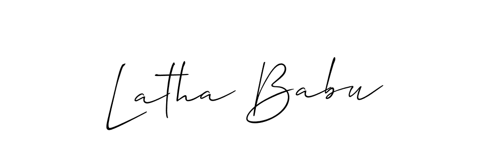 Also we have Latha Babu name is the best signature style. Create professional handwritten signature collection using Allison_Script autograph style. Latha Babu signature style 2 images and pictures png