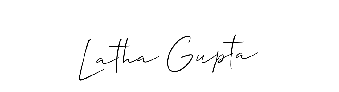 Also You can easily find your signature by using the search form. We will create Latha Gupta name handwritten signature images for you free of cost using Allison_Script sign style. Latha Gupta signature style 2 images and pictures png