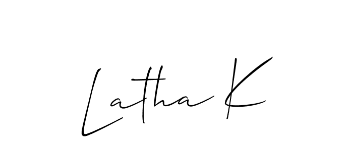 Best and Professional Signature Style for Latha K. Allison_Script Best Signature Style Collection. Latha K signature style 2 images and pictures png
