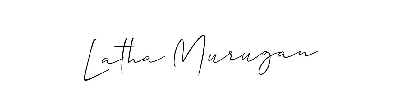 How to make Latha Murugan name signature. Use Allison_Script style for creating short signs online. This is the latest handwritten sign. Latha Murugan signature style 2 images and pictures png