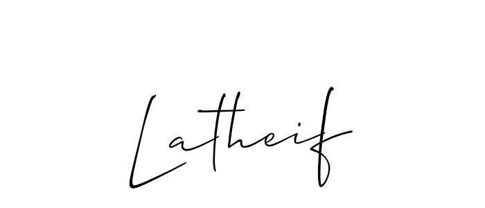 Allison_Script is a professional signature style that is perfect for those who want to add a touch of class to their signature. It is also a great choice for those who want to make their signature more unique. Get Latheif name to fancy signature for free. Latheif signature style 2 images and pictures png