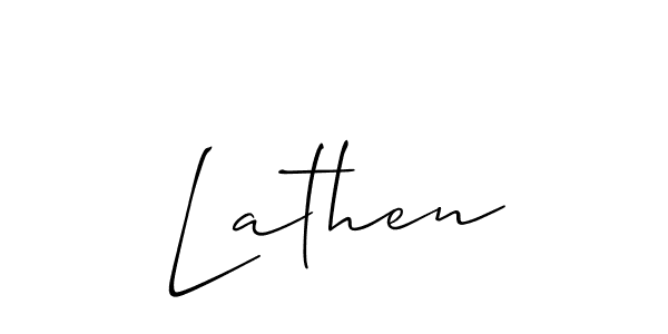 See photos of Lathen official signature by Spectra . Check more albums & portfolios. Read reviews & check more about Allison_Script font. Lathen signature style 2 images and pictures png