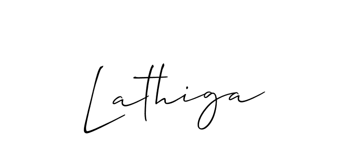 You should practise on your own different ways (Allison_Script) to write your name (Lathiga) in signature. don't let someone else do it for you. Lathiga signature style 2 images and pictures png