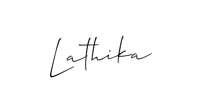 Also You can easily find your signature by using the search form. We will create Lathika name handwritten signature images for you free of cost using Allison_Script sign style. Lathika signature style 2 images and pictures png