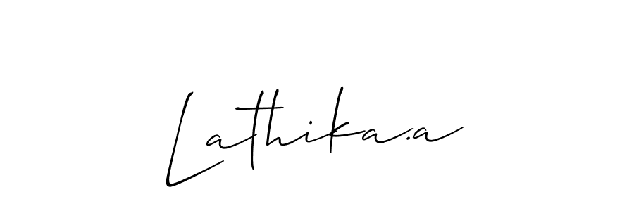 This is the best signature style for the Lathika.a name. Also you like these signature font (Allison_Script). Mix name signature. Lathika.a signature style 2 images and pictures png