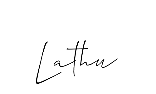 if you are searching for the best signature style for your name Lathu. so please give up your signature search. here we have designed multiple signature styles  using Allison_Script. Lathu signature style 2 images and pictures png