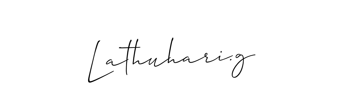 You should practise on your own different ways (Allison_Script) to write your name (Lathuhari.g) in signature. don't let someone else do it for you. Lathuhari.g signature style 2 images and pictures png