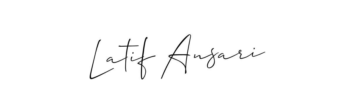 Latif Ansari stylish signature style. Best Handwritten Sign (Allison_Script) for my name. Handwritten Signature Collection Ideas for my name Latif Ansari. Latif Ansari signature style 2 images and pictures png