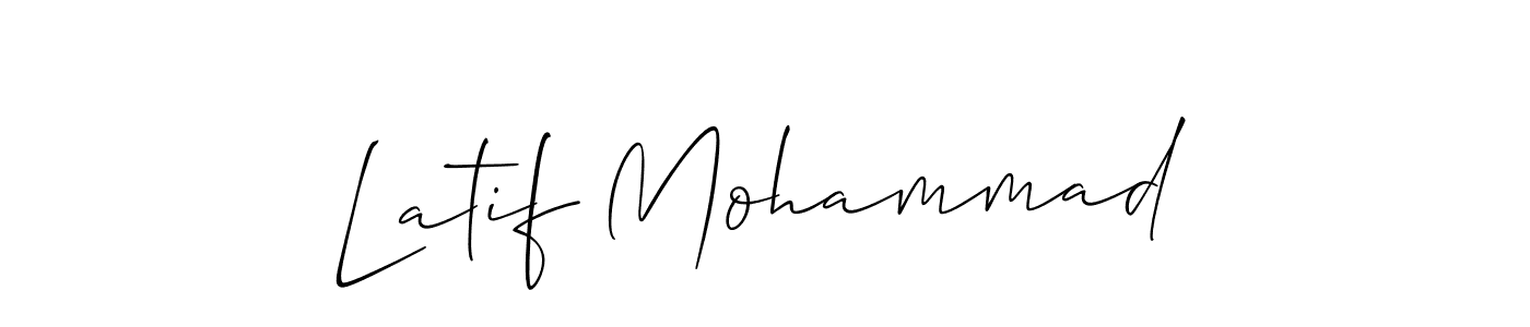 Design your own signature with our free online signature maker. With this signature software, you can create a handwritten (Allison_Script) signature for name Latif Mohammad. Latif Mohammad signature style 2 images and pictures png