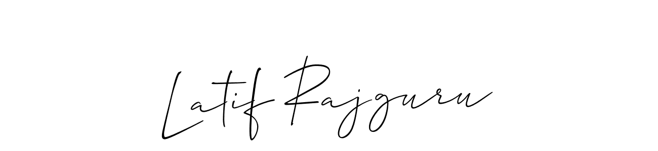 Also You can easily find your signature by using the search form. We will create Latif Rajguru name handwritten signature images for you free of cost using Allison_Script sign style. Latif Rajguru signature style 2 images and pictures png