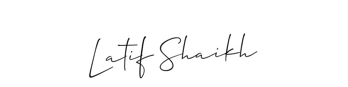 How to make Latif Shaikh signature? Allison_Script is a professional autograph style. Create handwritten signature for Latif Shaikh name. Latif Shaikh signature style 2 images and pictures png