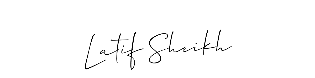 Also You can easily find your signature by using the search form. We will create Latif Sheikh name handwritten signature images for you free of cost using Allison_Script sign style. Latif Sheikh signature style 2 images and pictures png
