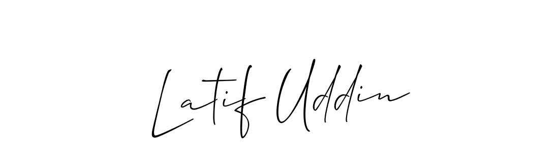It looks lik you need a new signature style for name Latif Uddin. Design unique handwritten (Allison_Script) signature with our free signature maker in just a few clicks. Latif Uddin signature style 2 images and pictures png