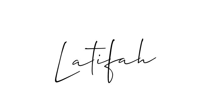 Also You can easily find your signature by using the search form. We will create Latifah name handwritten signature images for you free of cost using Allison_Script sign style. Latifah signature style 2 images and pictures png