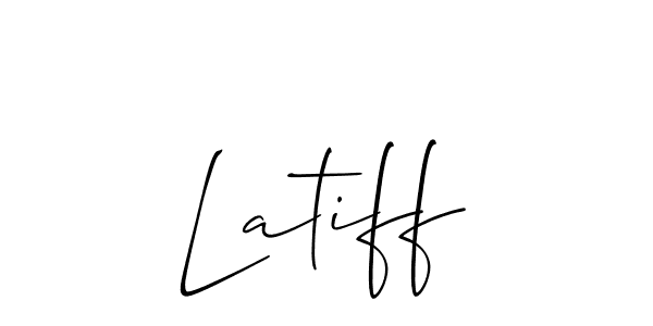 How to Draw Latiff signature style? Allison_Script is a latest design signature styles for name Latiff. Latiff signature style 2 images and pictures png