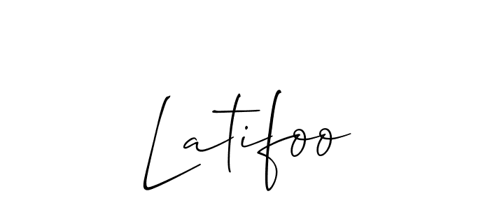 Latifoo stylish signature style. Best Handwritten Sign (Allison_Script) for my name. Handwritten Signature Collection Ideas for my name Latifoo. Latifoo signature style 2 images and pictures png