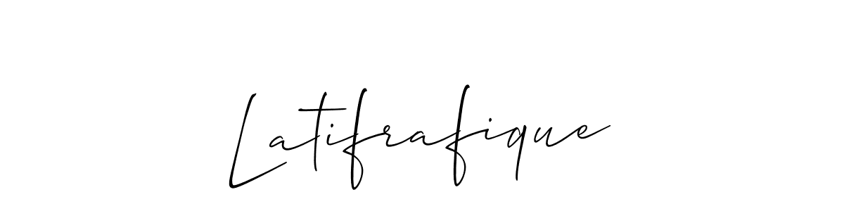 How to Draw Latifrafique signature style? Allison_Script is a latest design signature styles for name Latifrafique. Latifrafique signature style 2 images and pictures png