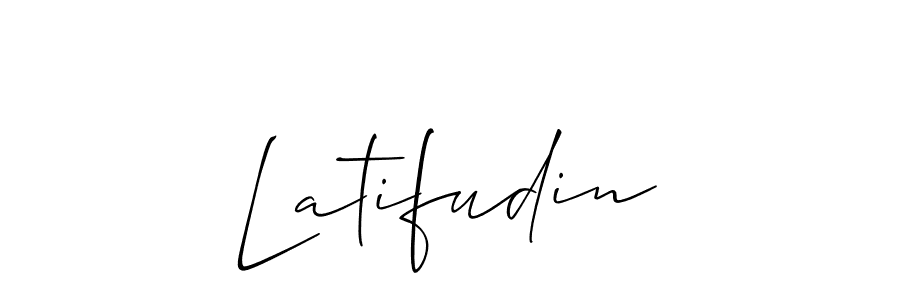 How to Draw Latifudin signature style? Allison_Script is a latest design signature styles for name Latifudin. Latifudin signature style 2 images and pictures png