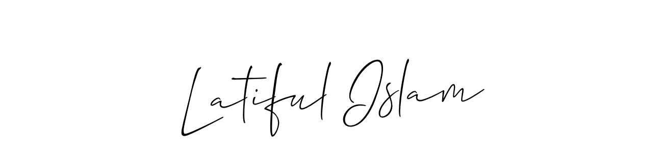 Also You can easily find your signature by using the search form. We will create Latiful Islam name handwritten signature images for you free of cost using Allison_Script sign style. Latiful Islam signature style 2 images and pictures png