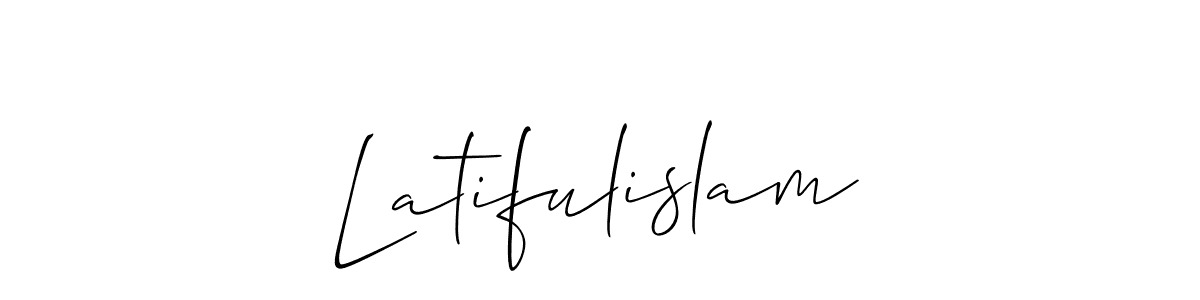 How to make Latifulislam name signature. Use Allison_Script style for creating short signs online. This is the latest handwritten sign. Latifulislam signature style 2 images and pictures png