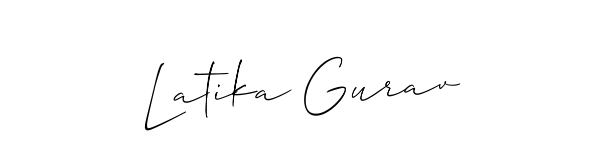 Make a beautiful signature design for name Latika Gurav. With this signature (Allison_Script) style, you can create a handwritten signature for free. Latika Gurav signature style 2 images and pictures png