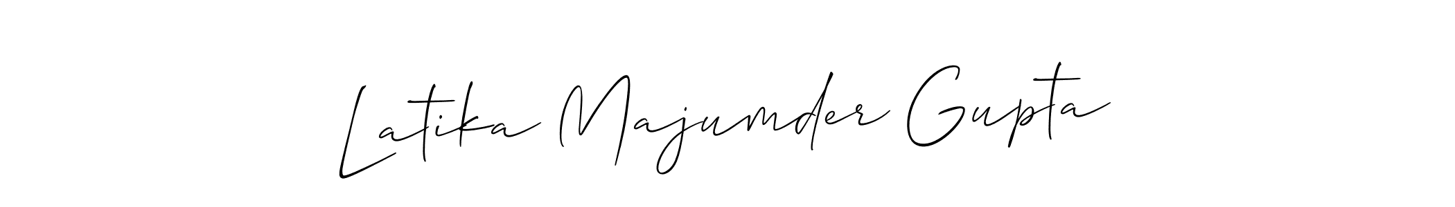 This is the best signature style for the Latika Majumder Gupta name. Also you like these signature font (Allison_Script). Mix name signature. Latika Majumder Gupta signature style 2 images and pictures png