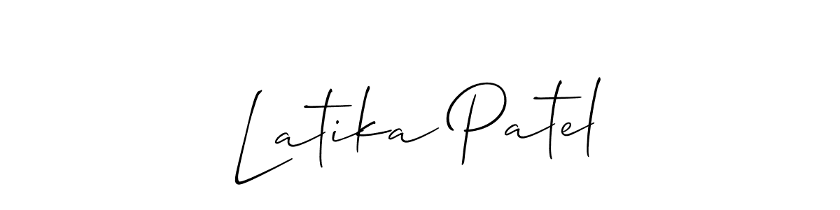 How to make Latika Patel signature? Allison_Script is a professional autograph style. Create handwritten signature for Latika Patel name. Latika Patel signature style 2 images and pictures png