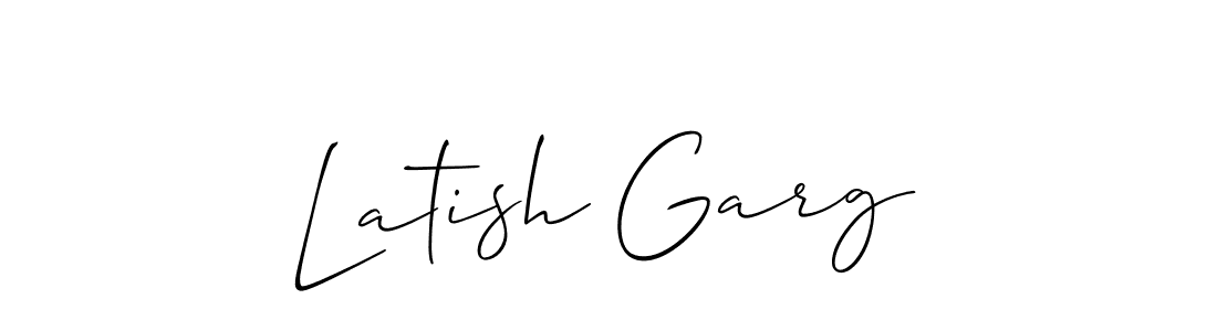 Also we have Latish Garg name is the best signature style. Create professional handwritten signature collection using Allison_Script autograph style. Latish Garg signature style 2 images and pictures png