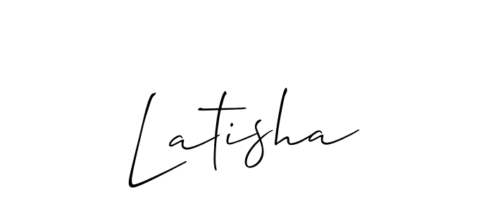 Allison_Script is a professional signature style that is perfect for those who want to add a touch of class to their signature. It is also a great choice for those who want to make their signature more unique. Get Latisha name to fancy signature for free. Latisha signature style 2 images and pictures png