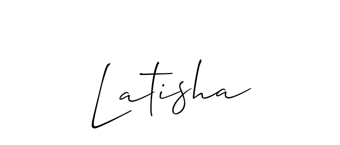 Allison_Script is a professional signature style that is perfect for those who want to add a touch of class to their signature. It is also a great choice for those who want to make their signature more unique. Get Latisha name to fancy signature for free. Latisha signature style 2 images and pictures png