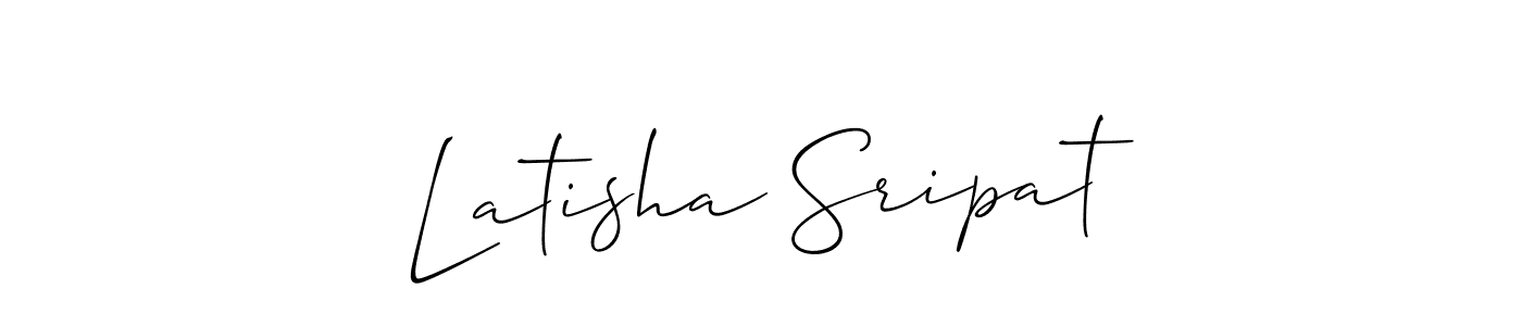 Check out images of Autograph of Latisha Sripat name. Actor Latisha Sripat Signature Style. Allison_Script is a professional sign style online. Latisha Sripat signature style 2 images and pictures png
