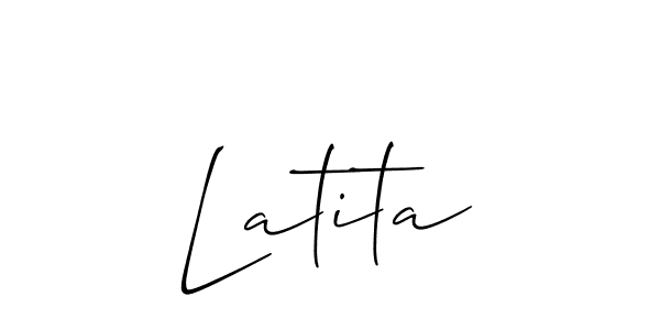 How to make Latita name signature. Use Allison_Script style for creating short signs online. This is the latest handwritten sign. Latita signature style 2 images and pictures png