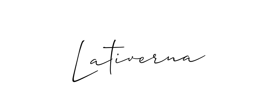 How to make Lativerna name signature. Use Allison_Script style for creating short signs online. This is the latest handwritten sign. Lativerna signature style 2 images and pictures png