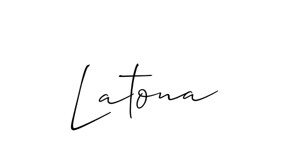 Best and Professional Signature Style for Latona. Allison_Script Best Signature Style Collection. Latona signature style 2 images and pictures png