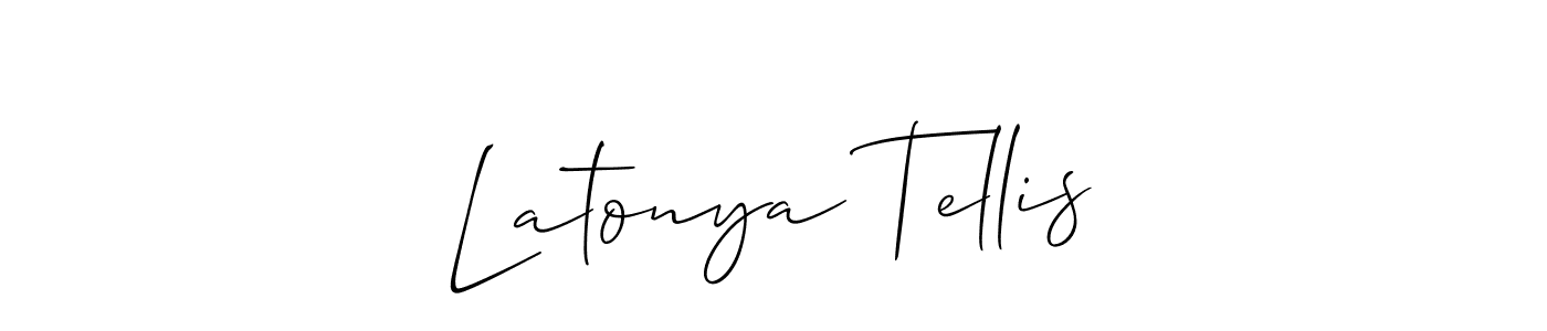 Best and Professional Signature Style for Latonya Tellis. Allison_Script Best Signature Style Collection. Latonya Tellis signature style 2 images and pictures png