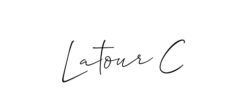 Create a beautiful signature design for name Latour C. With this signature (Allison_Script) fonts, you can make a handwritten signature for free. Latour C signature style 2 images and pictures png