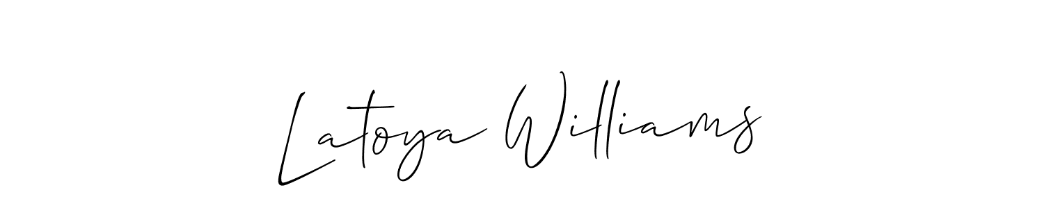 Make a beautiful signature design for name Latoya Williams. Use this online signature maker to create a handwritten signature for free. Latoya Williams signature style 2 images and pictures png