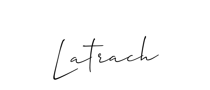 How to make Latrach name signature. Use Allison_Script style for creating short signs online. This is the latest handwritten sign. Latrach signature style 2 images and pictures png