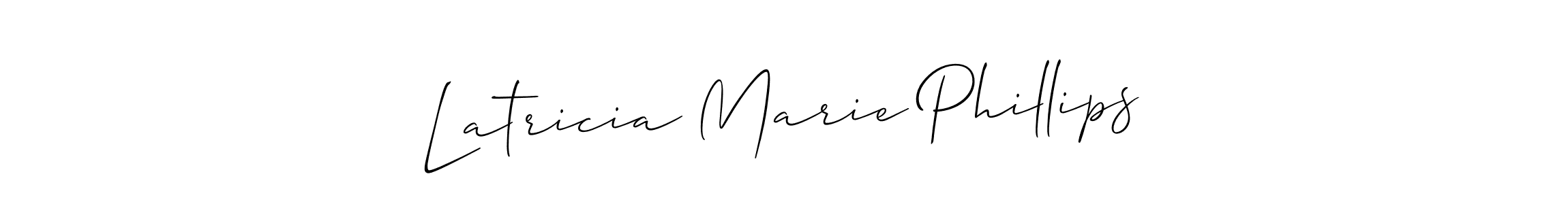 Design your own signature with our free online signature maker. With this signature software, you can create a handwritten (Allison_Script) signature for name Latricia Marie Phillips. Latricia Marie Phillips signature style 2 images and pictures png