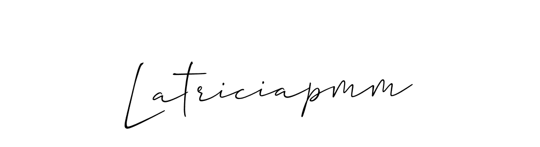 How to Draw Latriciapmm signature style? Allison_Script is a latest design signature styles for name Latriciapmm. Latriciapmm signature style 2 images and pictures png