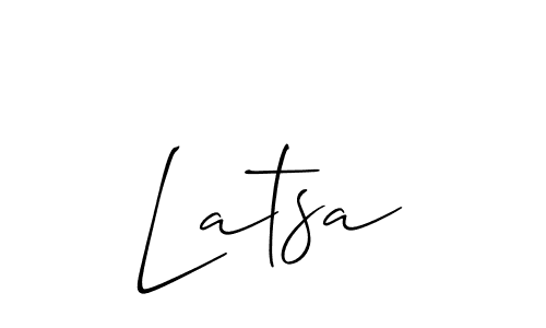 if you are searching for the best signature style for your name Latsa. so please give up your signature search. here we have designed multiple signature styles  using Allison_Script. Latsa signature style 2 images and pictures png