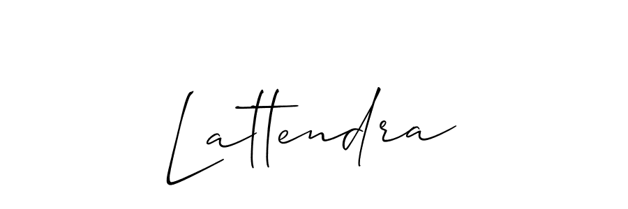 Use a signature maker to create a handwritten signature online. With this signature software, you can design (Allison_Script) your own signature for name Lattendra. Lattendra signature style 2 images and pictures png