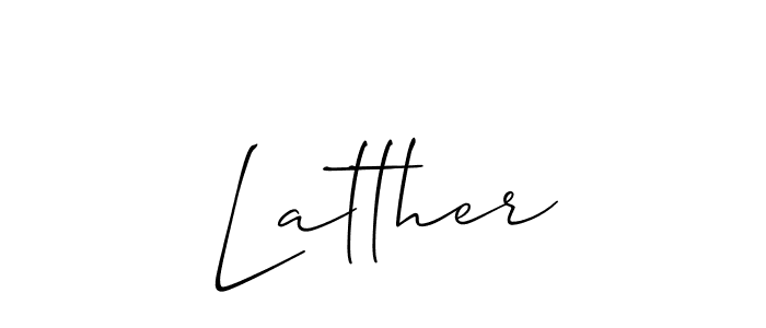 How to make Latther name signature. Use Allison_Script style for creating short signs online. This is the latest handwritten sign. Latther signature style 2 images and pictures png