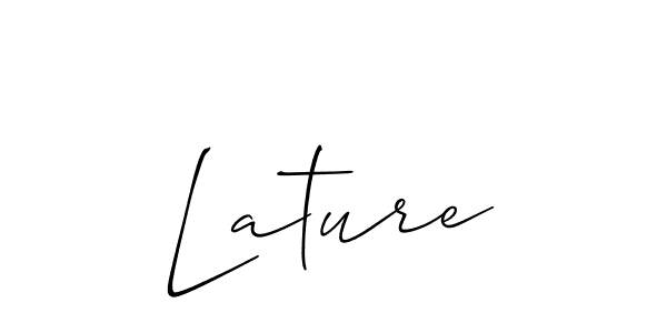 Best and Professional Signature Style for Lature. Allison_Script Best Signature Style Collection. Lature signature style 2 images and pictures png
