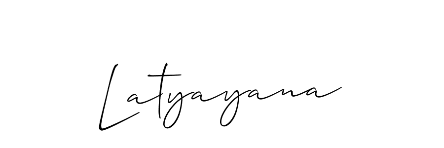 How to Draw Latyayana signature style? Allison_Script is a latest design signature styles for name Latyayana. Latyayana signature style 2 images and pictures png