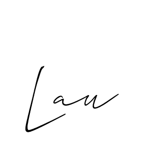 Design your own signature with our free online signature maker. With this signature software, you can create a handwritten (Allison_Script) signature for name Lau. Lau signature style 2 images and pictures png