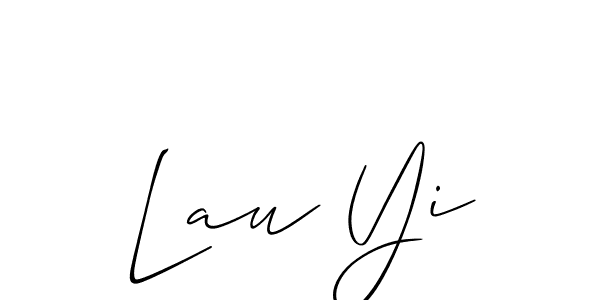 Also You can easily find your signature by using the search form. We will create Lau Yi name handwritten signature images for you free of cost using Allison_Script sign style. Lau Yi signature style 2 images and pictures png
