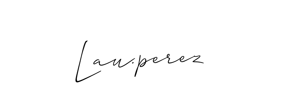You should practise on your own different ways (Allison_Script) to write your name (Lau.perez) in signature. don't let someone else do it for you. Lau.perez signature style 2 images and pictures png